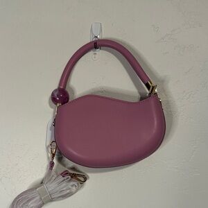 Melie Bianco Lilac Mini Bag with Gold Accents
